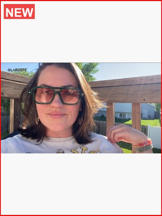 Retro Square Aviator Sunglasses with Double Bridge, UV400 Protection main image 7